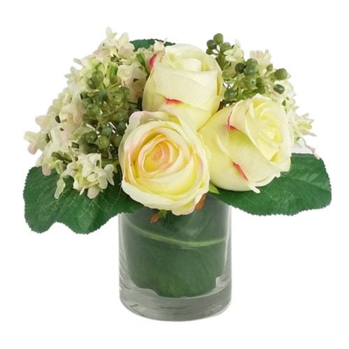 RG Style Silk Mixed in Decorative Vase Artificial Floral Arrangement RG Style Silk Mixed in Decorative Vase Artificial Floral Arrangement